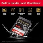 SanDisk 64GB Extreme PRO SDXC card + RescuePRO Deluxe, up to 200MB/s, UHS I, Class 10, U3, V30 SDSDXXU 064G GN4IN, Black - Image 4