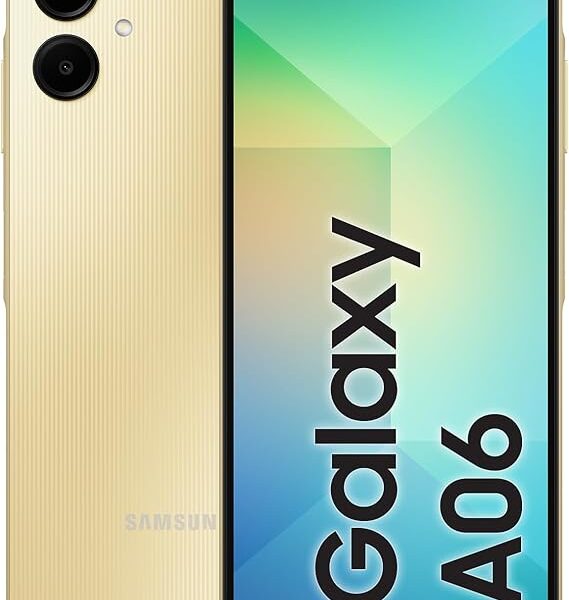Samsung Galaxy A06 LTE, Android Smartphone, Dual SIM Mobile Phone, 4GB RAM, 64GB Storage, Gold (UAE Version)