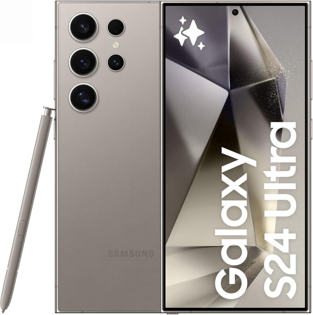 SAMSUNG Galaxy S24 Ultra, AI Phone, 256GB Storage, Titanium Gray, 12GB RAM, Android Smartphone, 200MP Camera, S Pen, Long Battery Life (UAE Version) - Image 1